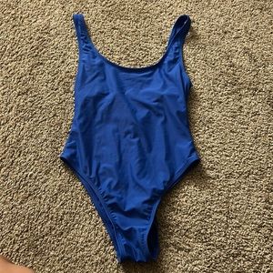 blue one piece bathing suit in size small from target